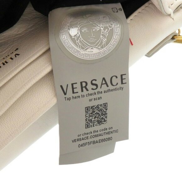 VERSACE White Leather Shoulder Bag - Picture 11 of 11